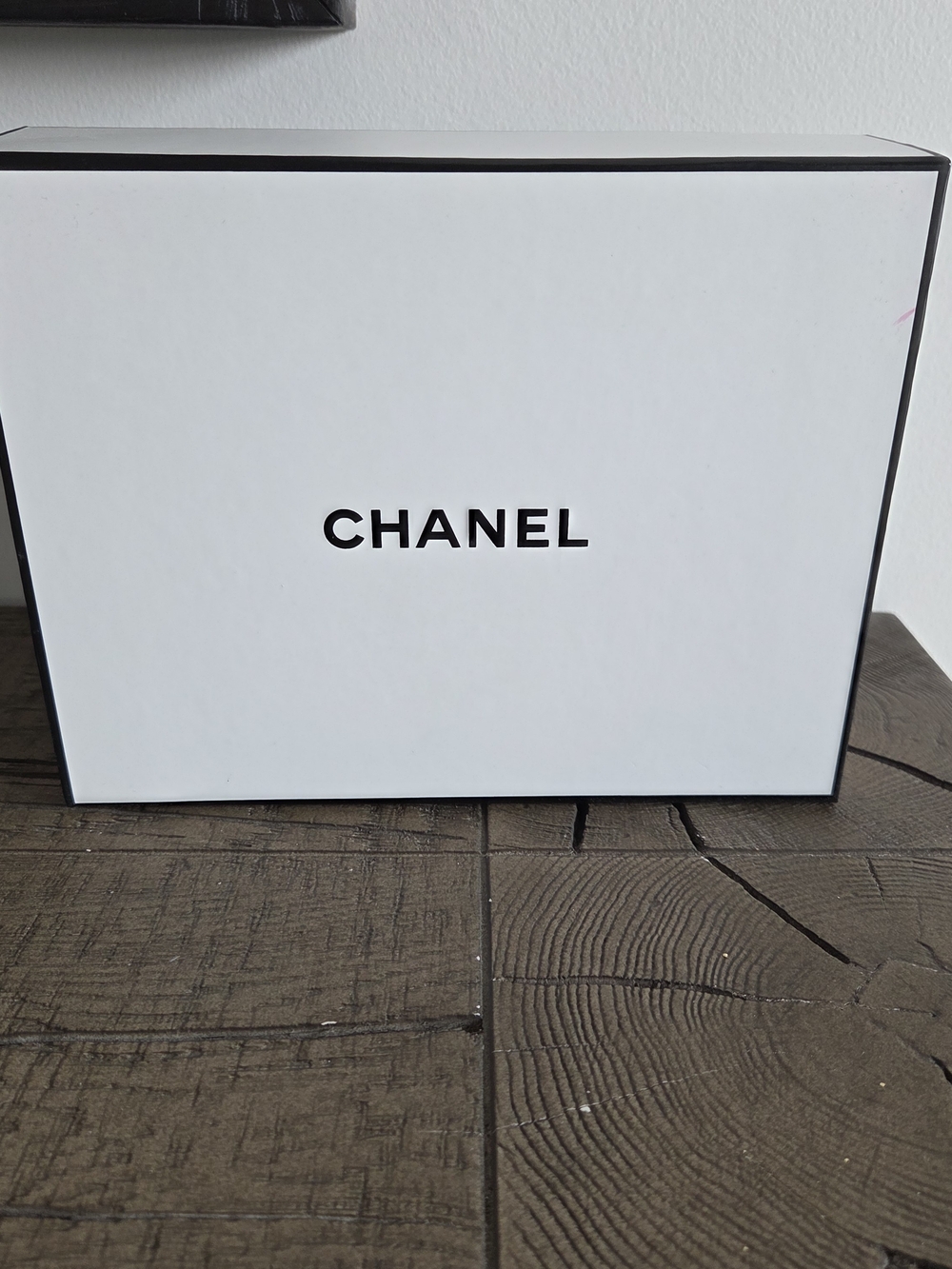 Authentic CHANEL Empty Gift Box | Black & White Rigid Storage Box